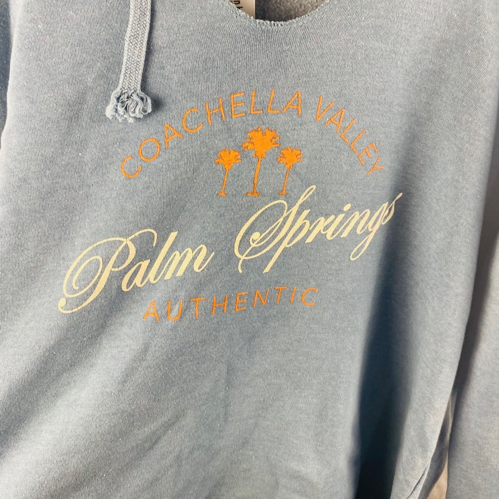 Ocean Beach Company Blue Palm Springs‎ Hoodie XL Casual Loungewear Beachy - Picture 2 of 8